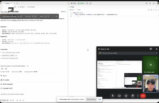 Your screen showing GhostCoder AI assistance